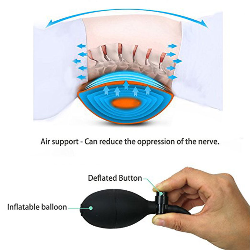 Inflatable Lumbar Pillow with Heating for Support