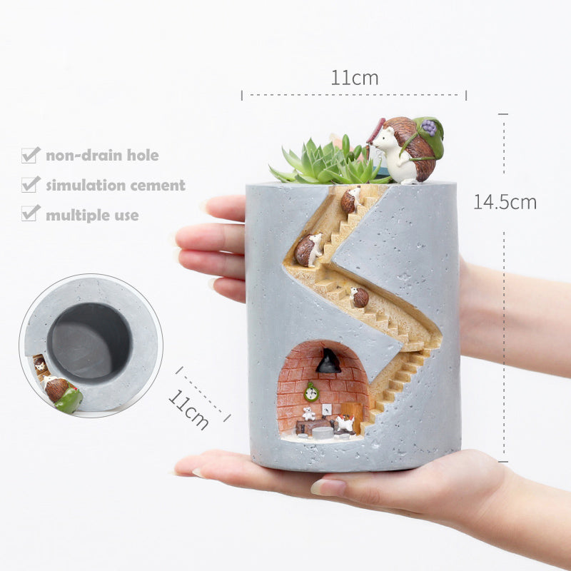 Creative Animal Resin Flower Pot for Succulents