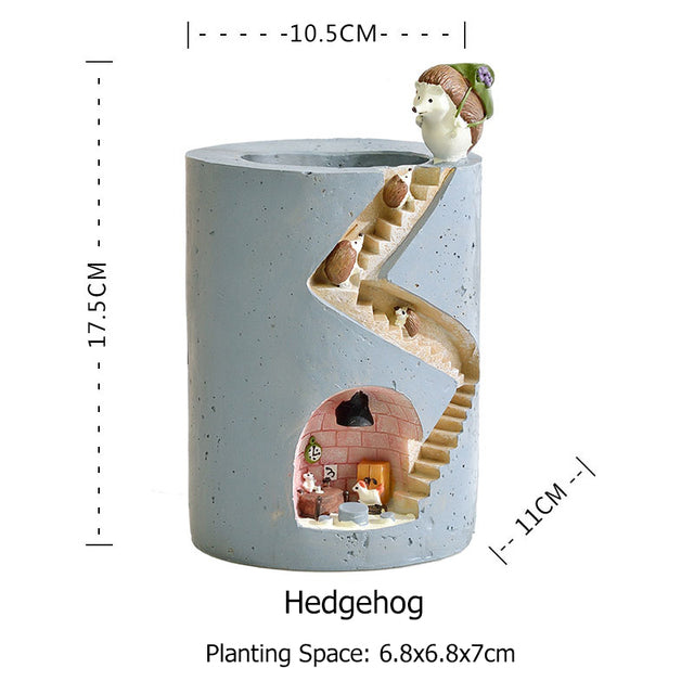 Creative Animal Resin Flower Pot for Succulents