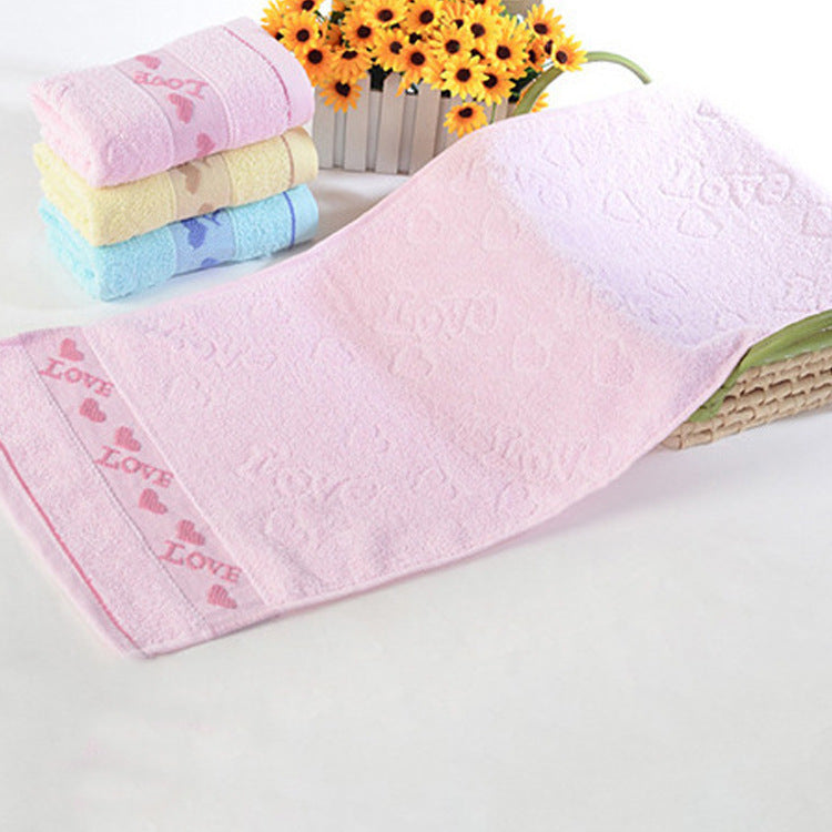 Custom Cotton Towels with Heart Design and Logo