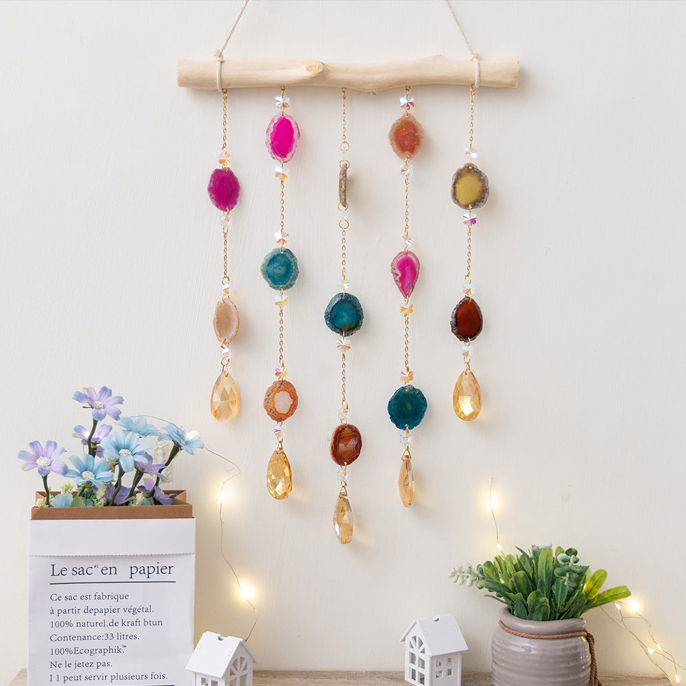 Agate Wind Chime Garden Craft Outdoor Window Decor