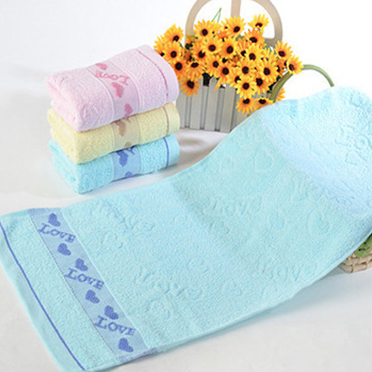 Custom Cotton Towels with Heart Design and Logo