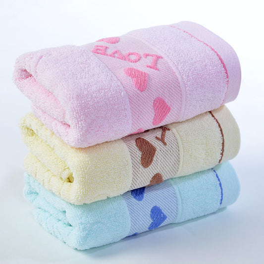 Custom Cotton Towels with Heart Design and Logo